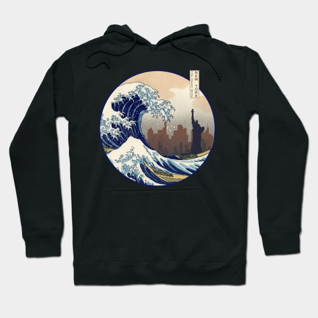 The Great Wave of New York Hoodie by candyliu